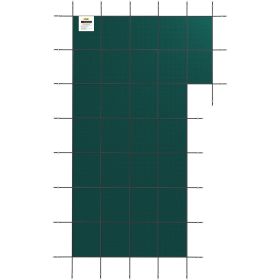 VEVOR Inground Pool Safety Cover, 20 ft x 38 ft Rectangular Winter Pool Cover with Right Step, Triple Stitched, High Strength Mesh PP Material