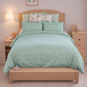 Bohemian Style Quilt Cover Set, Cut Flower Quilt Cover,  Tufted Quilt Cover Three-piece Set, One Quilt Cover And Two Pillowcases,  Washable And M (Option: 263cmx229cm)