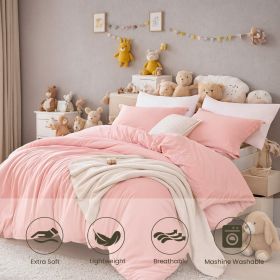 Three-piece Bedding Set With Solid Color Quilt Cover And Pillowcase, Three-piece Bedding Set - Super Soft Microfiber Hotel Series - Brushed Super (Option: 263cmx229cm 5pcs)