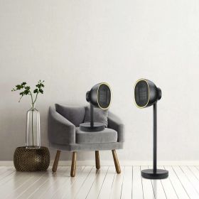Heater Fan, Desk & Floor Heater, PTC Ceramic Heater (Color: Black)