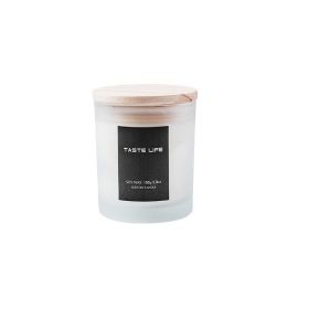Smokeless Handmade Soy Wax Scented Candle With Clear Wooden Cover (Style: Osmanthus Rain)