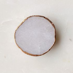 Golden Edge Natural Stone Device Grip (Color: Natural White)